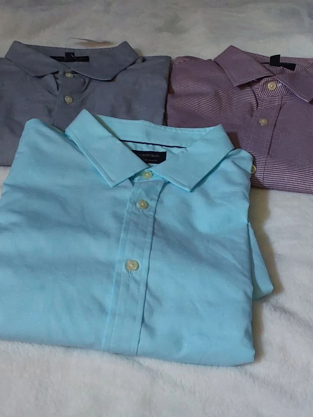 LOT Of 12 Mixed Banana Republic & Chaps, Long Sleeve Button-Down Shirts